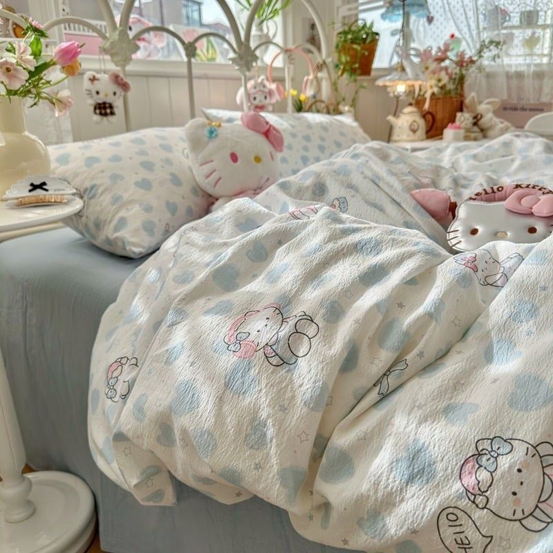 4Pcs Cloud Linen | Set Đũi Mây Phong cách trẻ trung hiện đại | ID 4PCSCLOUDLINE21