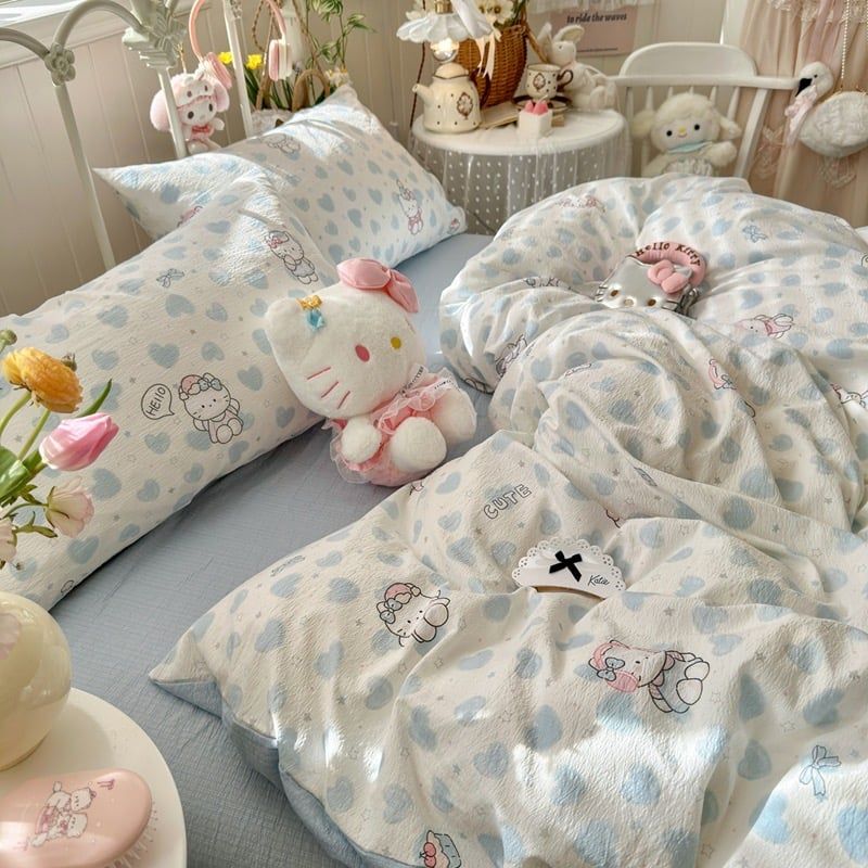 4Pcs Cloud Linen | Set Đũi Mây Phong cách trẻ trung hiện đại | ID 4PCSCLOUDLINE21