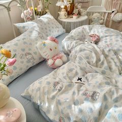 4Pcs Cloud Linen | Set Đũi Mây Phong cách trẻ trung hiện đại | ID 4PCSCLOUDLINE21