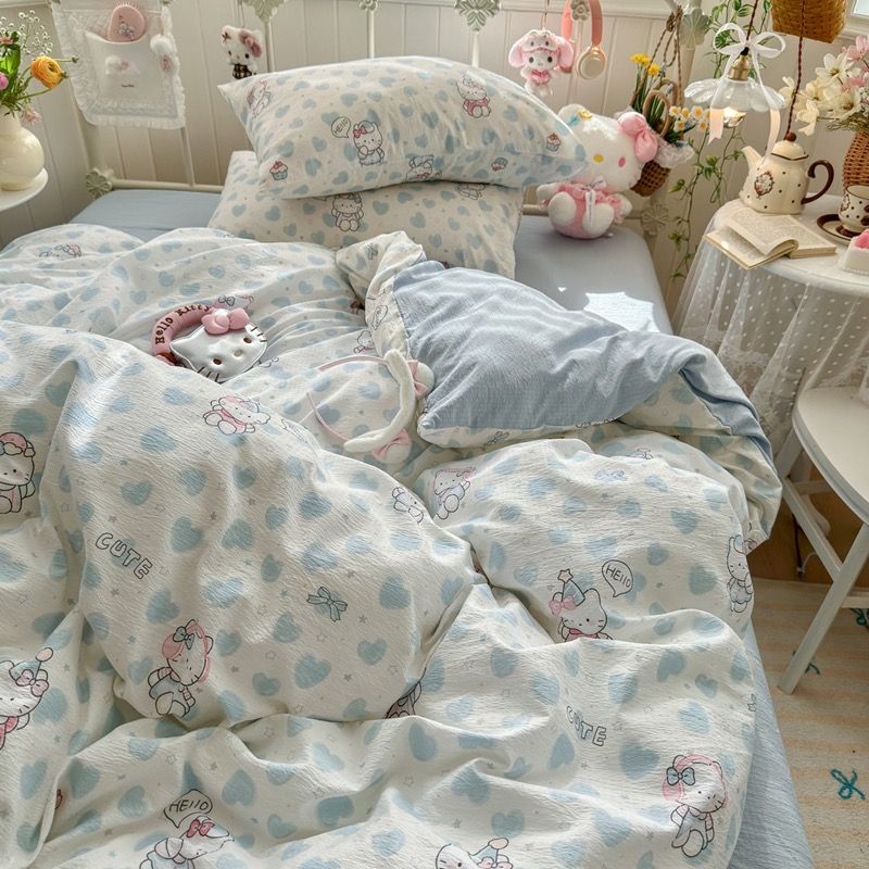 4Pcs Cloud Linen | Set Đũi Mây Phong cách trẻ trung hiện đại | ID 4PCSCLOUDLINE21