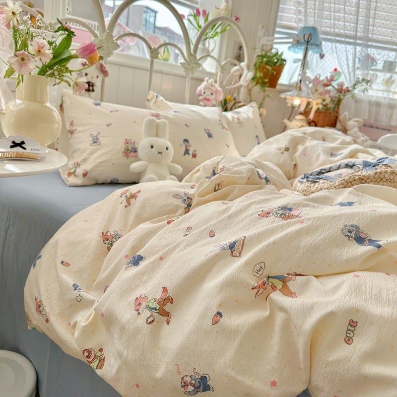 4Pcs Cloud Linen | Set Đũi Mây Phong cách trẻ trung hiện đại | ID 4PCSCLOUDLINE23