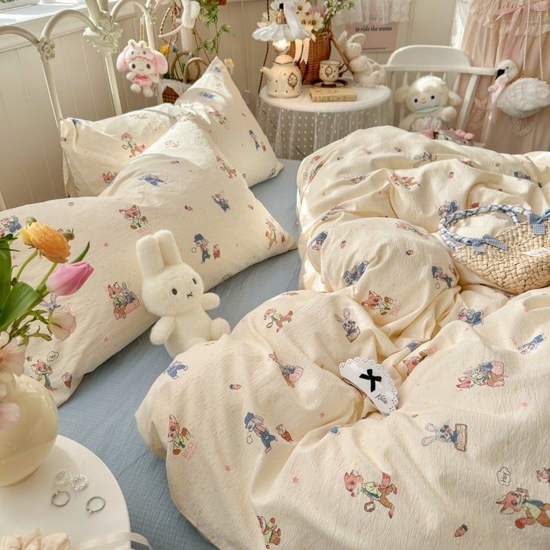 4Pcs Cloud Linen | Set Đũi Mây Phong cách trẻ trung hiện đại | ID 4PCSCLOUDLINE23