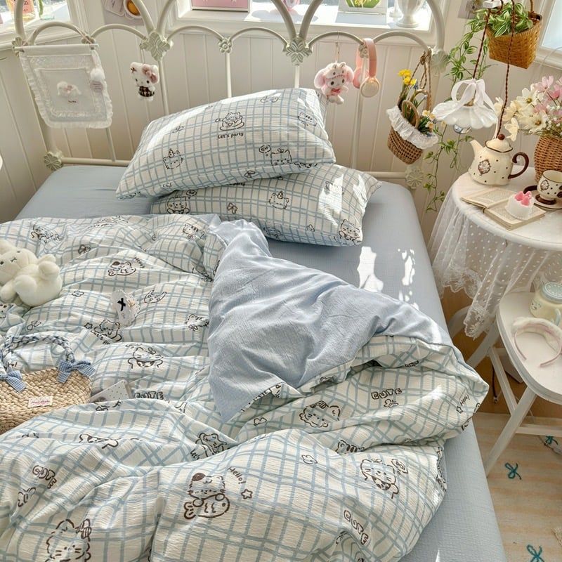 4Pcs Cloud Linen | Set Đũi Mây Phong cách trẻ trung hiện đại | ID 4PCSCLOUDLINE25