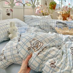 4Pcs Cloud Linen | Set Đũi Mây Phong cách trẻ trung hiện đại | ID 4PCSCLOUDLINE25