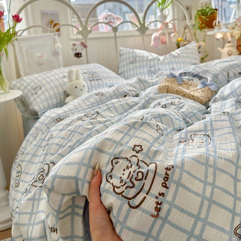 4Pcs Cloud Linen | Set Đũi Mây Phong cách trẻ trung hiện đại | ID 4PCSCLOUDLINE25