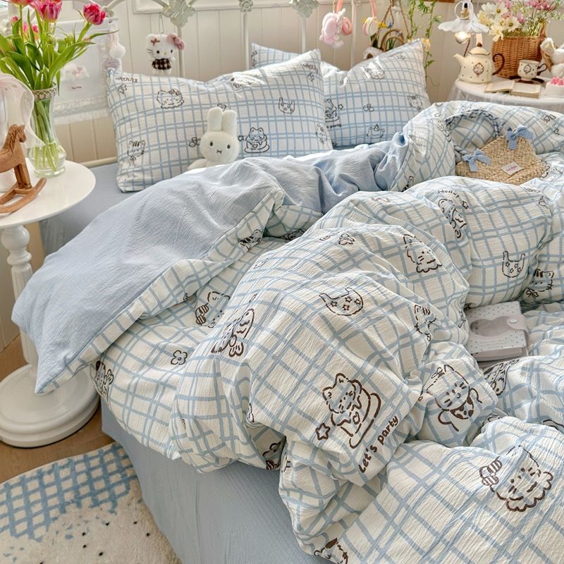 4Pcs Cloud Linen | Set Đũi Mây Phong cách trẻ trung hiện đại | ID 4PCSCLOUDLINE25