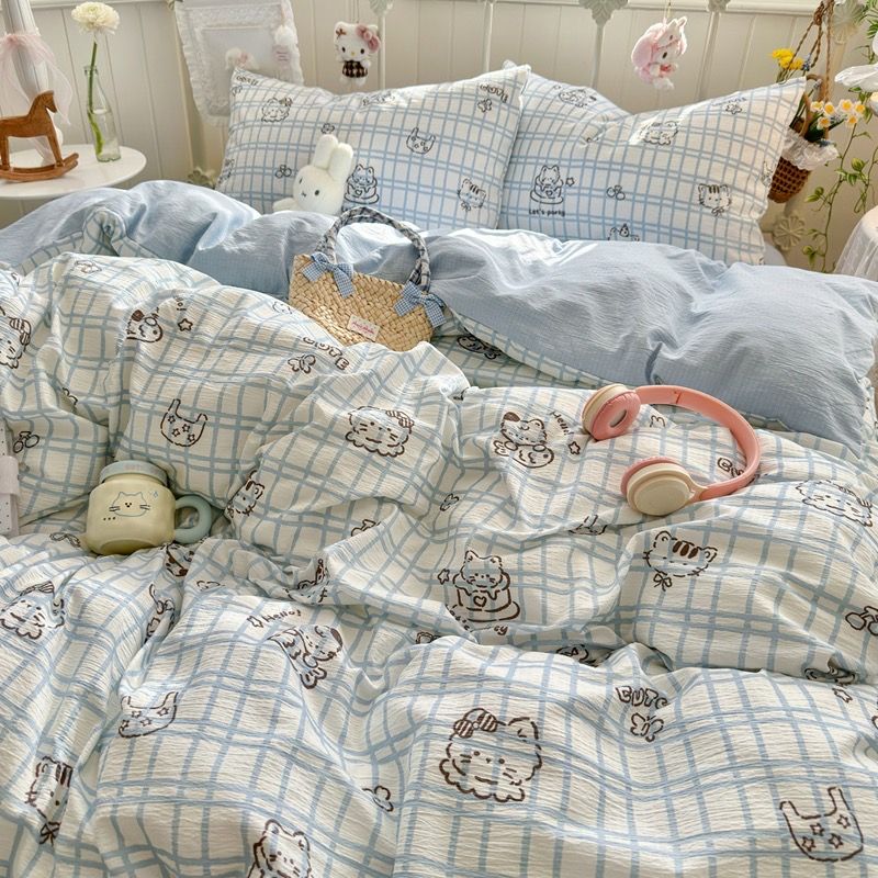 4Pcs Cloud Linen | Set Đũi Mây Phong cách trẻ trung hiện đại | ID 4PCSCLOUDLINE25