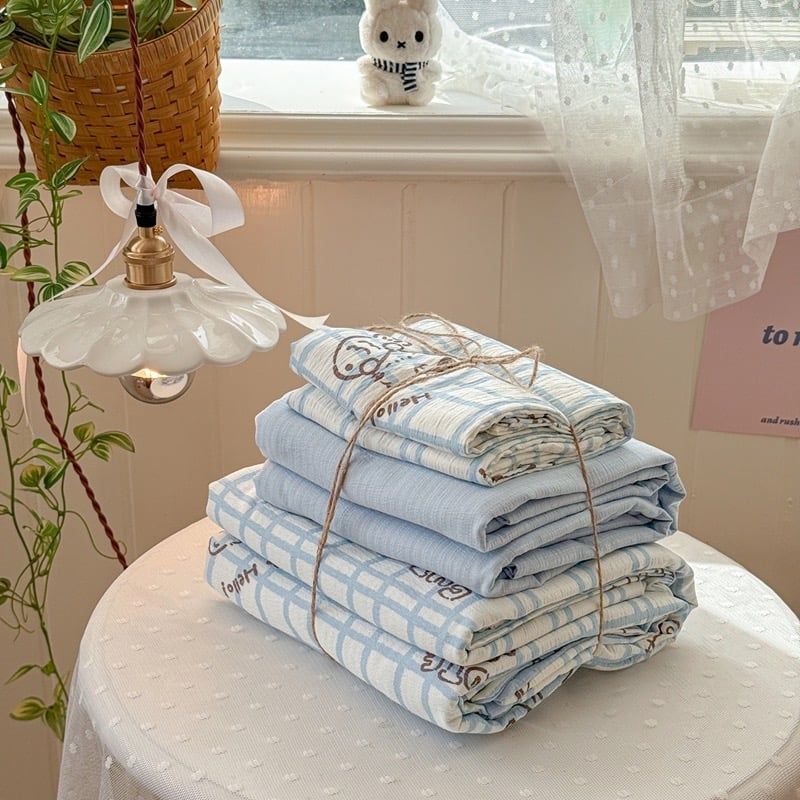 4Pcs Cloud Linen | Set Đũi Mây Phong cách trẻ trung hiện đại | ID 4PCSCLOUDLINE25