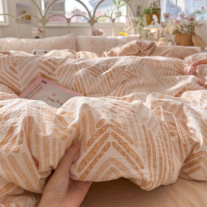 4Pcs Cloud Linen | Set Đũi Mây Phong cách trẻ trung hiện đại | ID 4PCSCLOUDLINE26