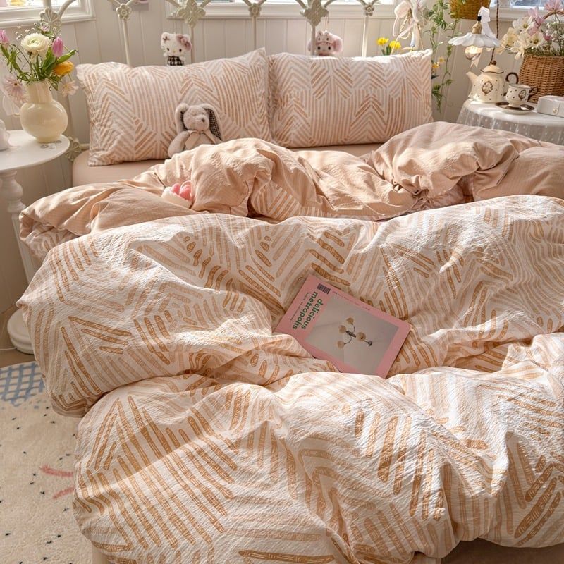 4Pcs Cloud Linen | Set Đũi Mây Phong cách trẻ trung hiện đại | ID 4PCSCLOUDLINE26