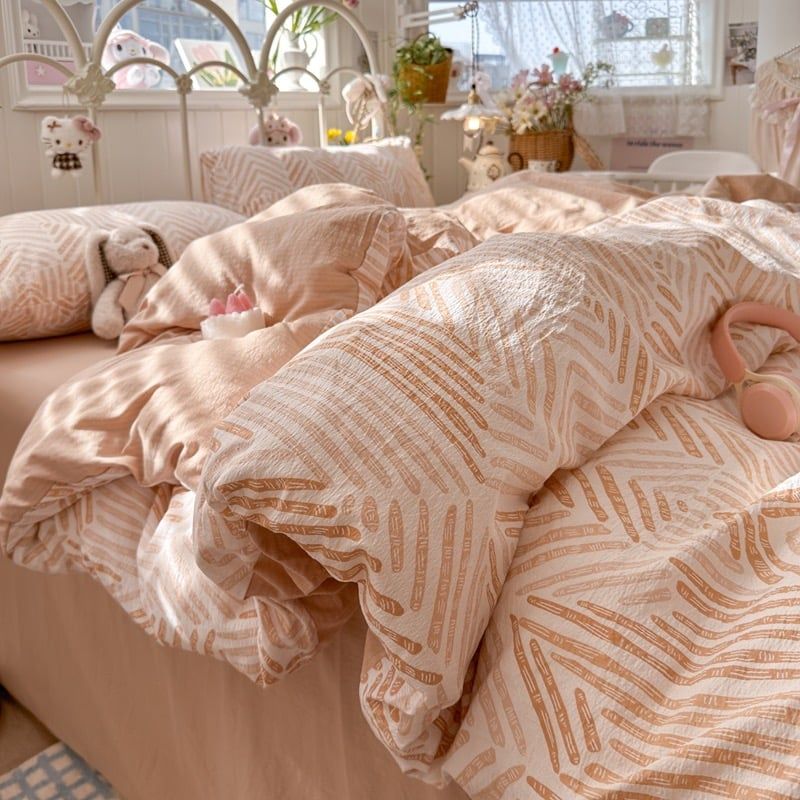 4Pcs Cloud Linen | Set Đũi Mây Phong cách trẻ trung hiện đại | ID 4PCSCLOUDLINE26