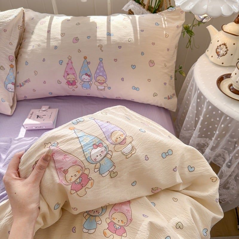 4Pcs Cloud Linen | Set Đũi Mây Phong cách trẻ trung hiện đại | ID 4PCSCLOUDLINE27