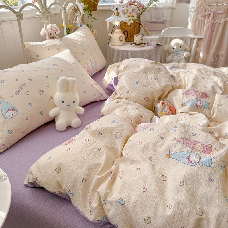 4Pcs Cloud Linen | Set Đũi Mây Phong cách trẻ trung hiện đại | ID 4PCSCLOUDLINE27