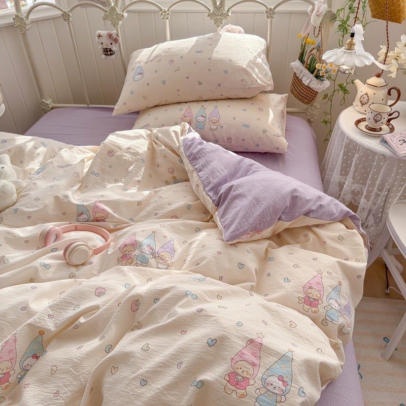 4Pcs Cloud Linen | Set Đũi Mây Phong cách trẻ trung hiện đại | ID 4PCSCLOUDLINE27