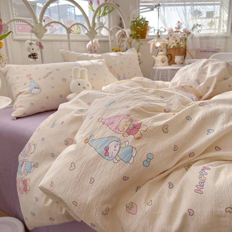 4Pcs Cloud Linen | Set Đũi Mây Phong cách trẻ trung hiện đại | ID 4PCSCLOUDLINE27