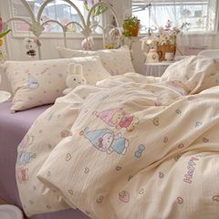 4Pcs Cloud Linen | Set Đũi Mây Phong cách trẻ trung hiện đại | ID 4PCSCLOUDLINE27