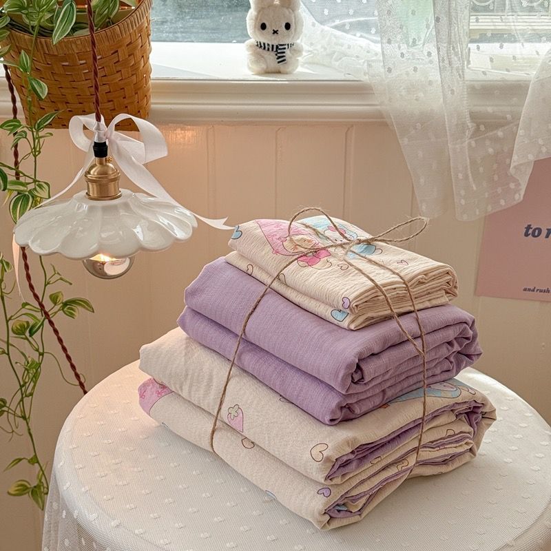 4Pcs Cloud Linen | Set Đũi Mây Phong cách trẻ trung hiện đại | ID 4PCSCLOUDLINE27