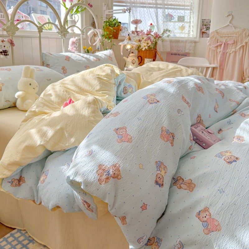 4Pcs Cloud Linen | Set Đũi Mây Phong cách trẻ trung hiện đại | ID 4PCSCLOUDLINE28