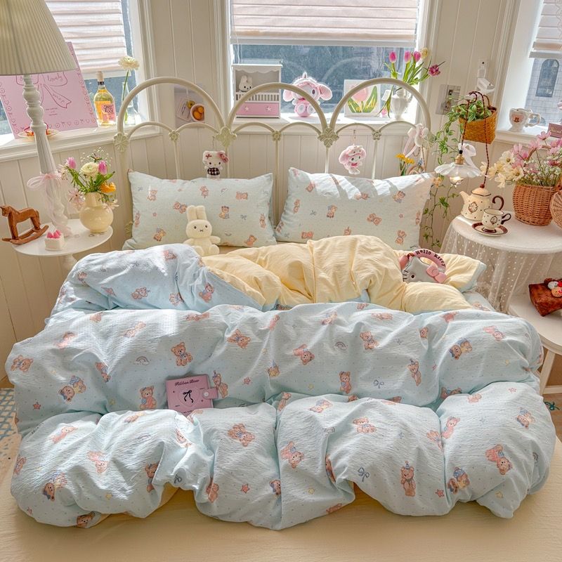 4Pcs Cloud Linen | Set Đũi Mây Phong cách trẻ trung hiện đại | ID 4PCSCLOUDLINE28