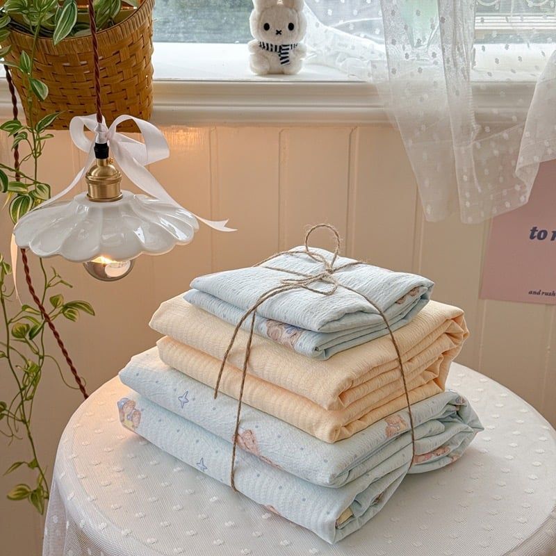 4Pcs Cloud Linen | Set Đũi Mây Phong cách trẻ trung hiện đại | ID 4PCSCLOUDLINE28