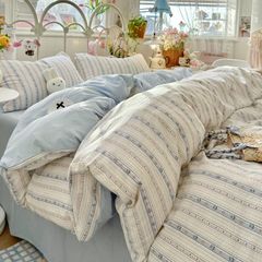 4Pcs Cloud Linen | Set Đũi Mây Phong cách trẻ trung hiện đại | ID 4PCSCLOUDLINE29