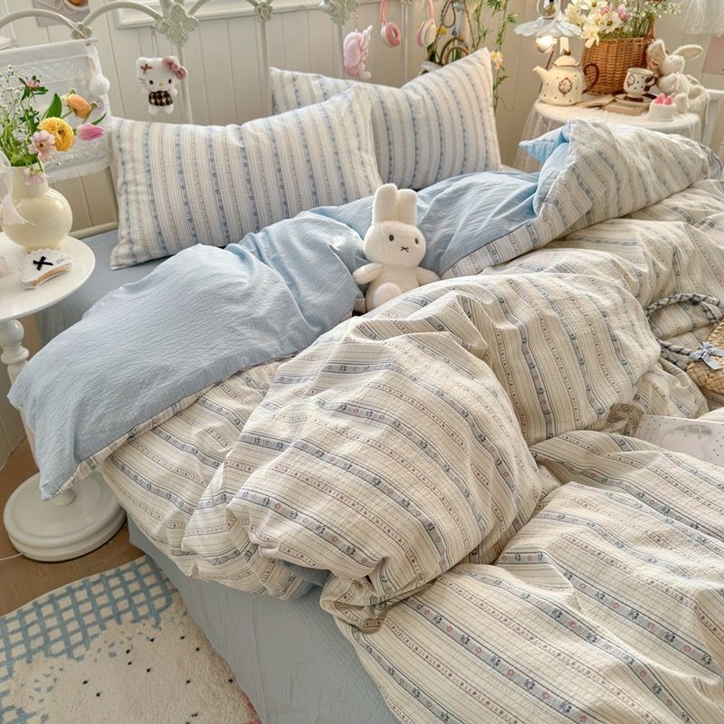 4Pcs Cloud Linen | Set Đũi Mây Phong cách trẻ trung hiện đại | ID 4PCSCLOUDLINE29