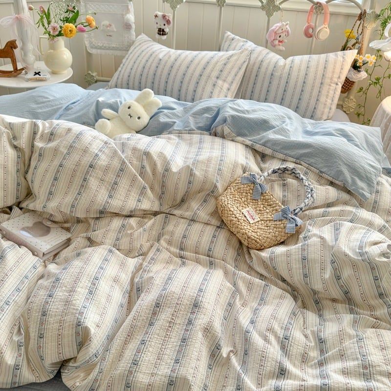 4Pcs Cloud Linen | Set Đũi Mây Phong cách trẻ trung hiện đại | ID 4PCSCLOUDLINE29