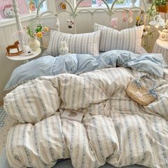 4Pcs Cloud Linen | Set Đũi Mây Phong cách trẻ trung hiện đại | ID 4PCSCLOUDLINE29