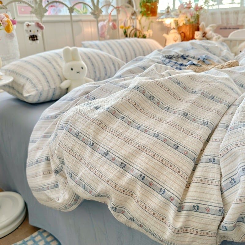 4Pcs Cloud Linen | Set Đũi Mây Phong cách trẻ trung hiện đại | ID 4PCSCLOUDLINE29