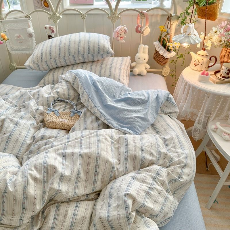 4Pcs Cloud Linen | Set Đũi Mây Phong cách trẻ trung hiện đại | ID 4PCSCLOUDLINE29