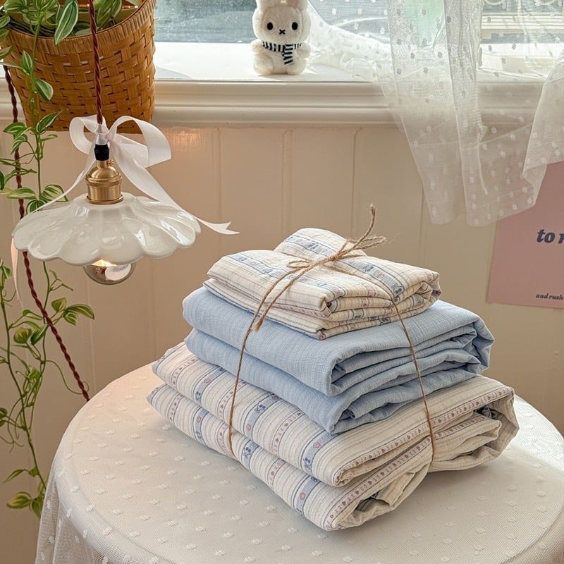 4Pcs Cloud Linen | Set Đũi Mây Phong cách trẻ trung hiện đại | ID 4PCSCLOUDLINE29