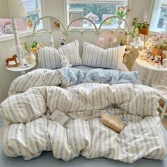 4Pcs Cloud Linen | Set Đũi Mây Phong cách trẻ trung hiện đại | ID 4PCSCLOUDLINE29