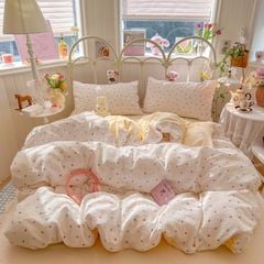 4Pcs Cloud Linen | Set Đũi Mây Phong cách trẻ trung hiện đại | ID 4PCSCLOUDLINE30