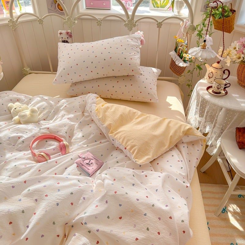 4Pcs Cloud Linen | Set Đũi Mây Phong cách trẻ trung hiện đại | ID 4PCSCLOUDLINE30