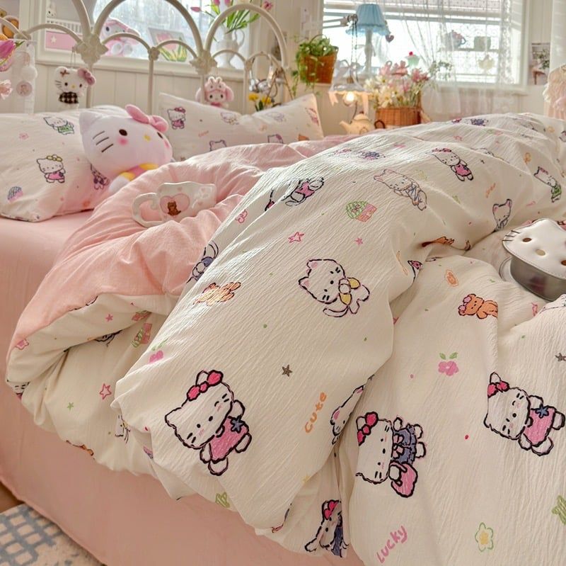 4Pcs Cloud Linen | Set Đũi Mây Phong cách trẻ trung hiện đại | ID 4PCSCLOUDLINE31