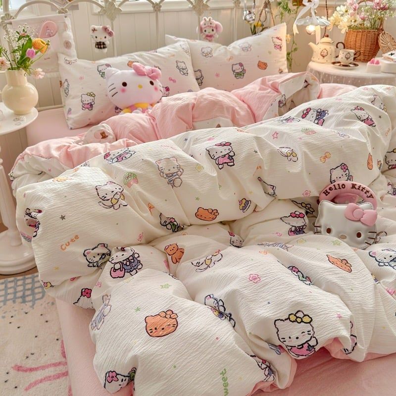 4Pcs Cloud Linen | Set Đũi Mây Phong cách trẻ trung hiện đại | ID 4PCSCLOUDLINE31