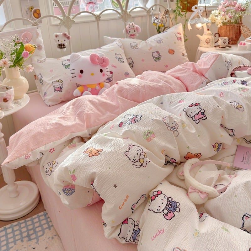 4Pcs Cloud Linen | Set Đũi Mây Phong cách trẻ trung hiện đại | ID 4PCSCLOUDLINE31