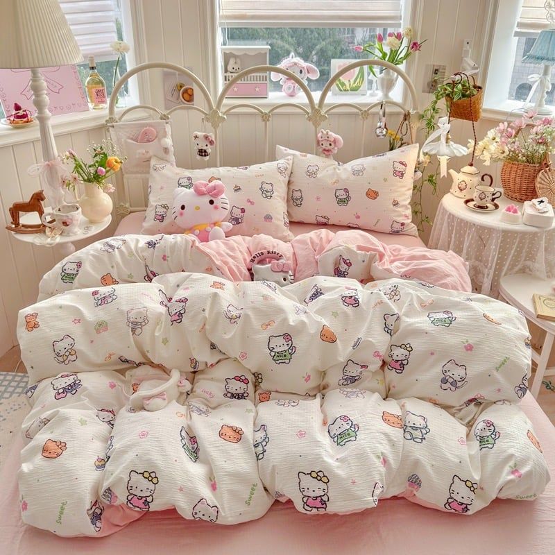 4Pcs Cloud Linen | Set Đũi Mây Phong cách trẻ trung hiện đại | ID 4PCSCLOUDLINE31