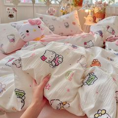 4Pcs Cloud Linen | Set Đũi Mây Phong cách trẻ trung hiện đại | ID 4PCSCLOUDLINE31