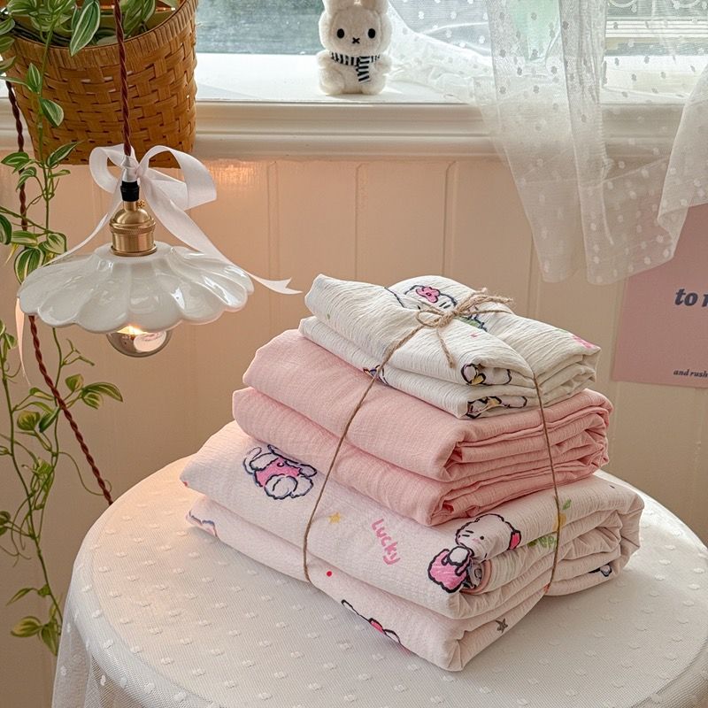 4Pcs Cloud Linen | Set Đũi Mây Phong cách trẻ trung hiện đại | ID 4PCSCLOUDLINE31