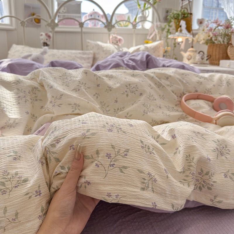 4Pcs Cloud Linen | Set Đũi Mây Phong cách trẻ trung hiện đại | ID 4PCSCLOUDLINE32