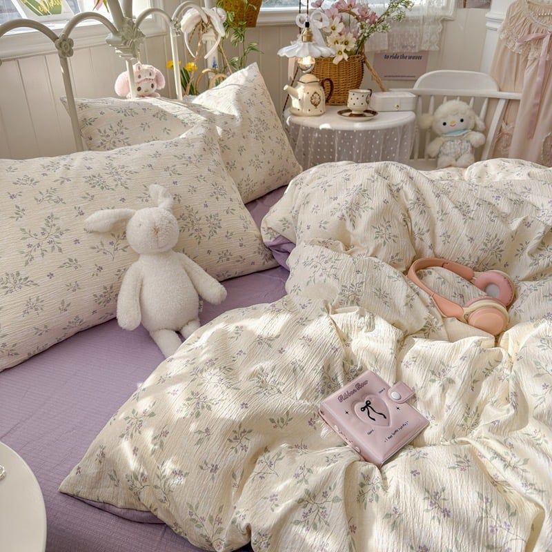 4Pcs Cloud Linen | Set Đũi Mây Phong cách trẻ trung hiện đại | ID 4PCSCLOUDLINE32