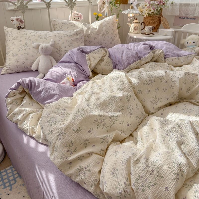 4Pcs Cloud Linen | Set Đũi Mây Phong cách trẻ trung hiện đại | ID 4PCSCLOUDLINE32