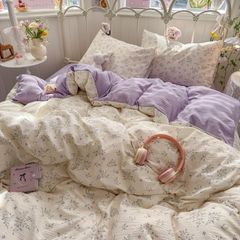 4Pcs Cloud Linen | Set Đũi Mây Phong cách trẻ trung hiện đại | ID 4PCSCLOUDLINE32
