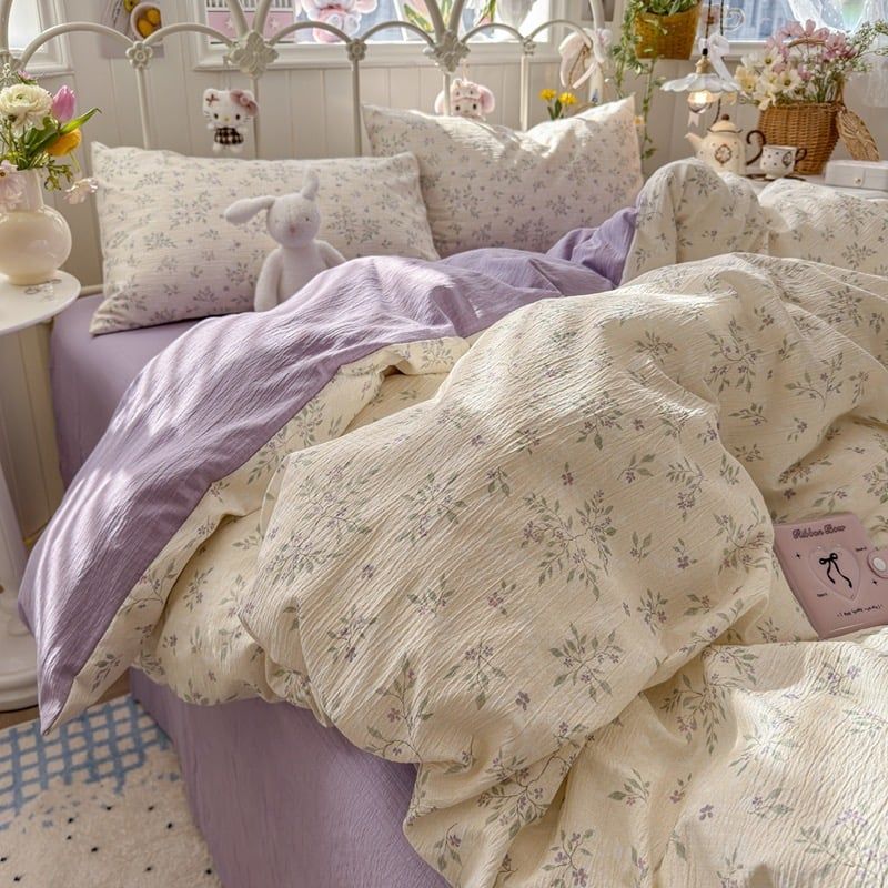 4Pcs Cloud Linen | Set Đũi Mây Phong cách trẻ trung hiện đại | ID 4PCSCLOUDLINE32