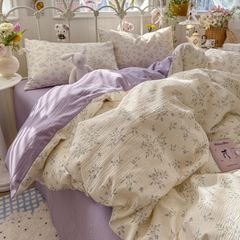 4Pcs Cloud Linen | Set Đũi Mây Phong cách trẻ trung hiện đại | ID 4PCSCLOUDLINE32