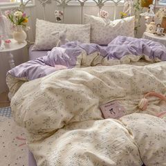 4Pcs Cloud Linen | Set Đũi Mây Phong cách trẻ trung hiện đại | ID 4PCSCLOUDLINE32