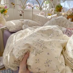 4Pcs Cloud Linen | Set Đũi Mây Phong cách trẻ trung hiện đại | ID 4PCSCLOUDLINE32