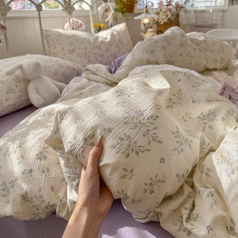 4Pcs Cloud Linen | Set Đũi Mây Phong cách trẻ trung hiện đại | ID 4PCSCLOUDLINE32