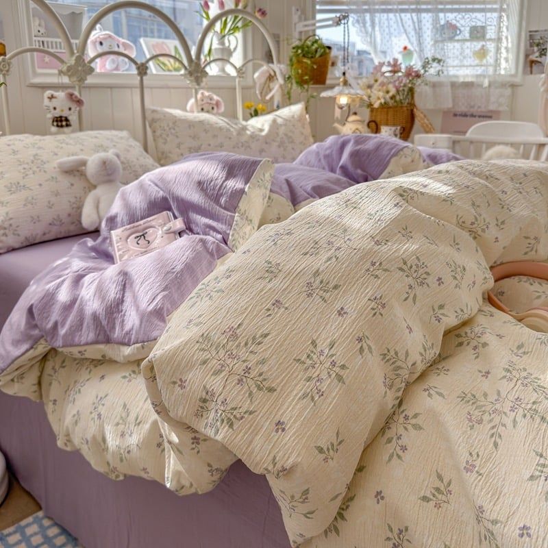 4Pcs Cloud Linen | Set Đũi Mây Phong cách trẻ trung hiện đại | ID 4PCSCLOUDLINE32